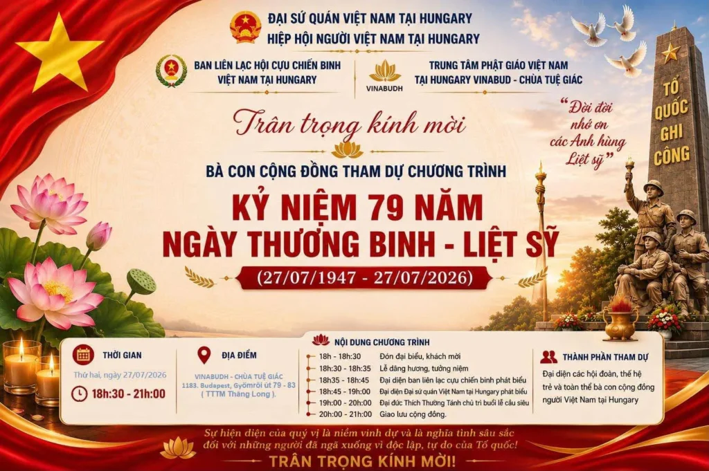 GIẤY MỜI THAM DỰ KỶ NIỆM 79 NĂM NGÀY THƯƠNG BINH-LIỆT SỸ.