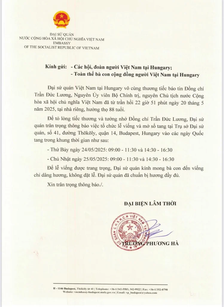 Hiệp Hội xin chuyển tiếp