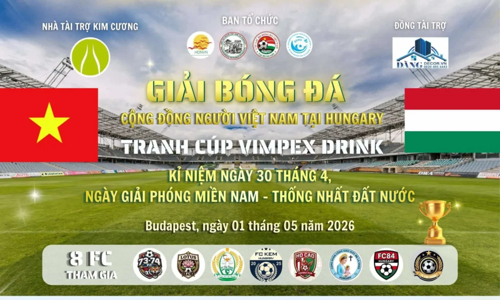 Thông báo của CLB bóng đá Việt nam tại Hungary.